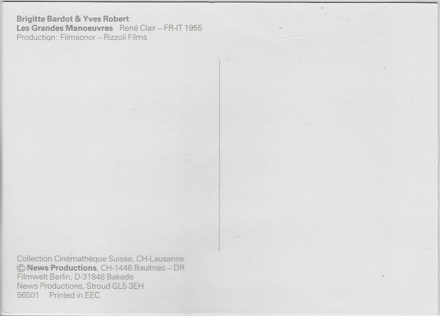 Cartoline postali: Brigitte Bardot & Yves Robert – Usato da Ettingen venduto da Kartenplanet 1