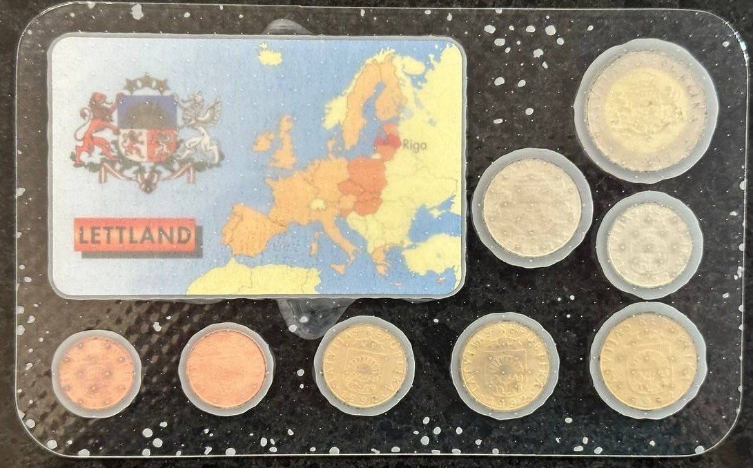 Tutti le monete: Lettland Euro-Kursmünzensatz 2004, – Usato da Beringen venduto da Mantafisch1 1