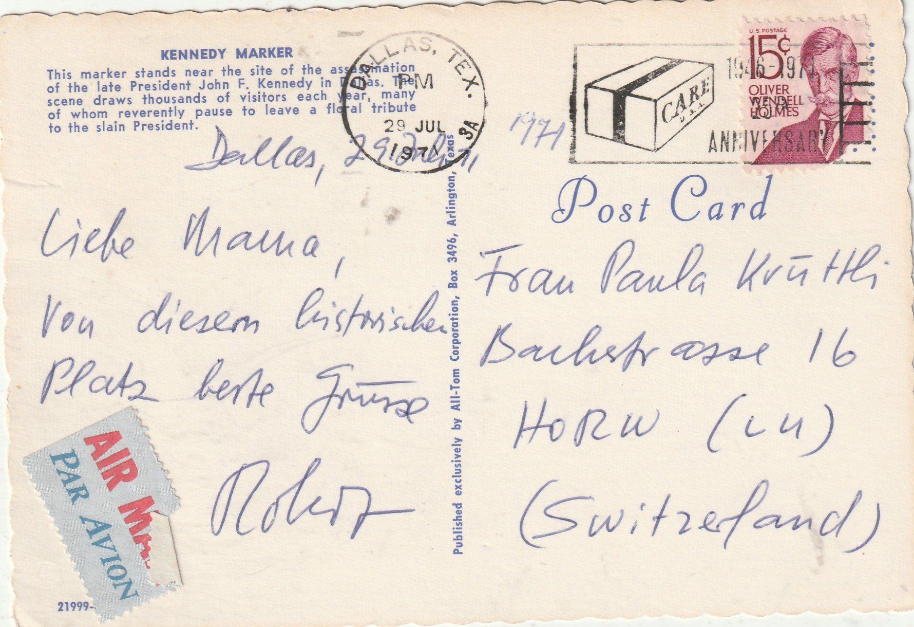 Cartes postales: John F. Kenedy Marker – D'occasion à Lumbrein par made02 1