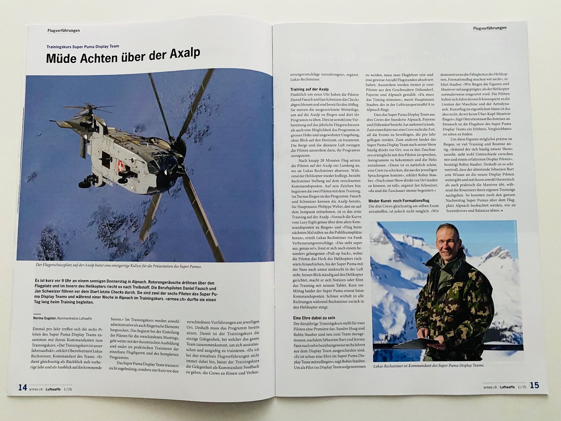 Schweizer Armee Documenti: Schweizer Luftwaffe Swiss Air Force Heft 44 Sei 2015 – Usato da Müswangen venduto da buyin 7