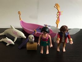 Playmobil princesse avec bateau et dauphin