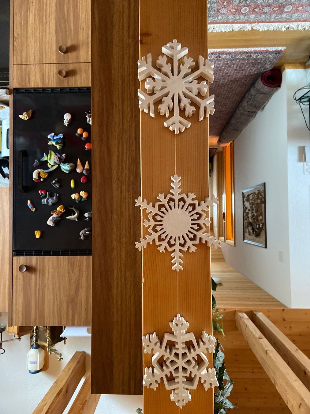 Globus Tutte le decorazioni: 3 Schneesterne Holz, sehr dekorativ aufhängen oder einzeln – Nuovo (secondo la descrizione) da Thalwil venduto da Sommerwende 5