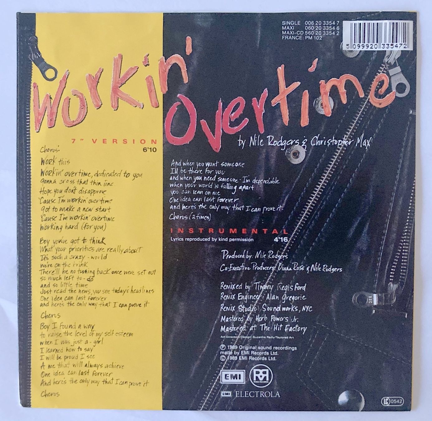 Dischi in vinile: DIANA ROSS - WORKING OVERTIME – Usato da Bottens venduto da hotter-than-hell 1