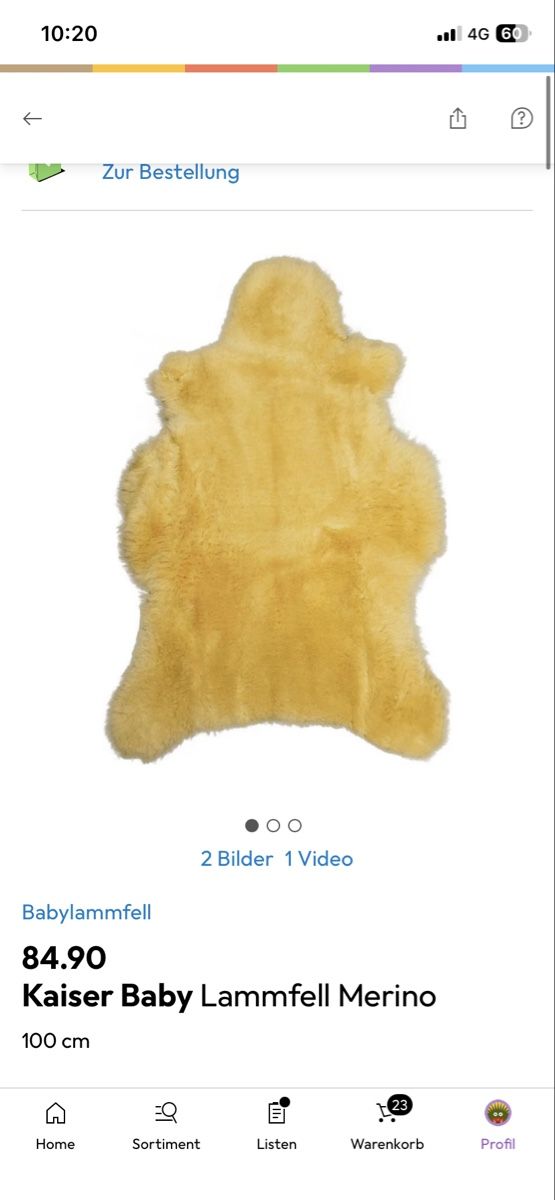 Coperte: Kaiser Baby Lammfell Merino 100 cm – Nuovo (secondo la descrizione) da Salenstein venduto da Nadjasov 2