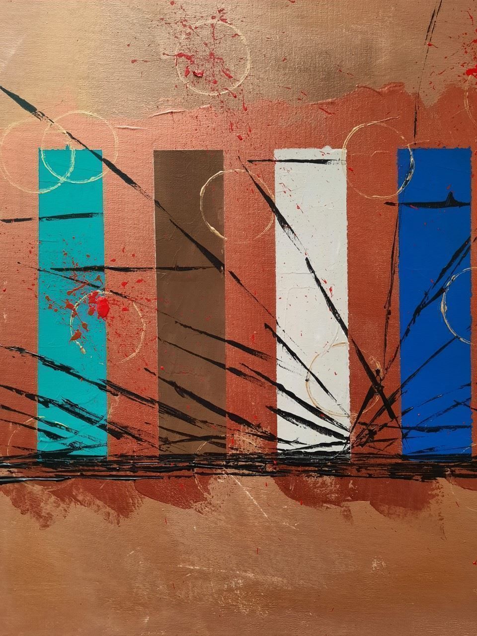 Tableaux: Tableau abstrait acrylique – Neuf (Voir description) à Biel/Bienne par Lionne72 2