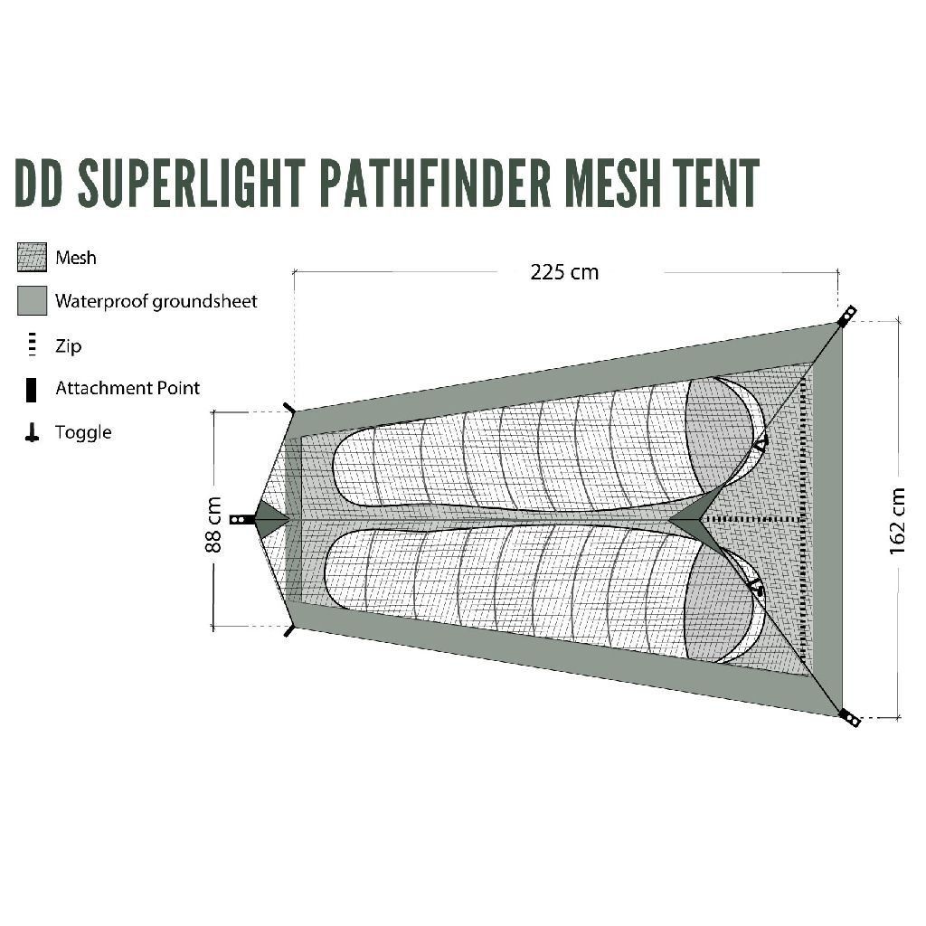 DD Hammocks Tende & Padiglioni: DD Superlight Pathfinder Mesh Tent – Nuovo e nell'imballaggio originale da Tulln venduto da HaengemattenShop 1
