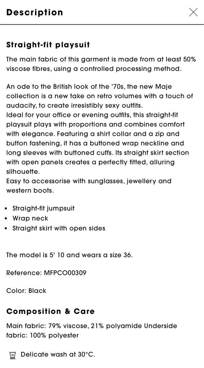 Maje Tute: schwarzer Playsuit von Maje (FR 42) – Nuovo (secondo la descrizione) da St.Gallen venduto da SU2 1