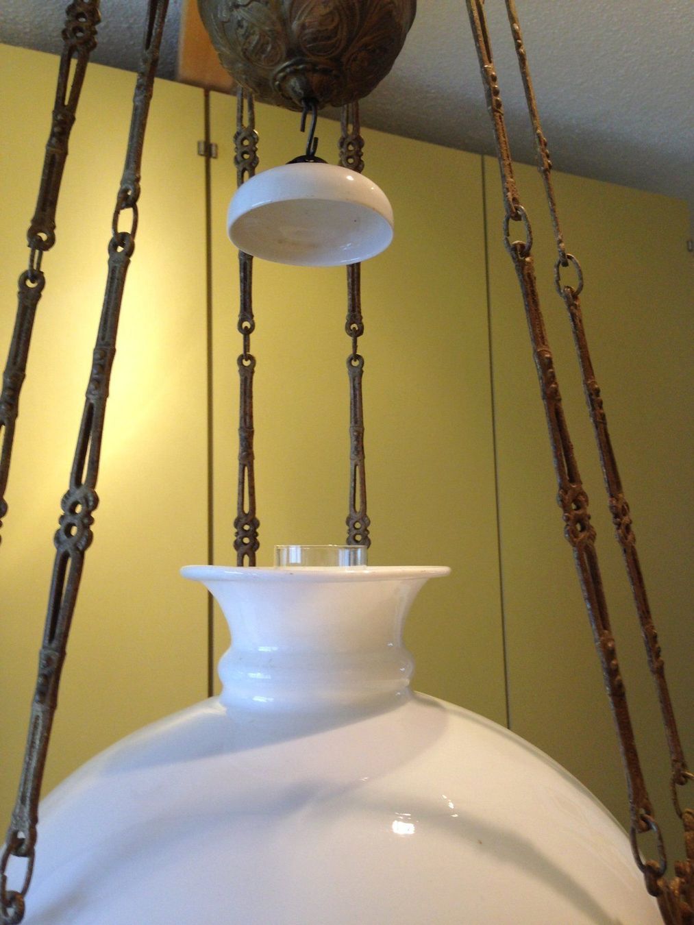 Lampes: Jugendstil Petrollampe mit Zug – D'occasion à Eschenbach par Alicekunst 6