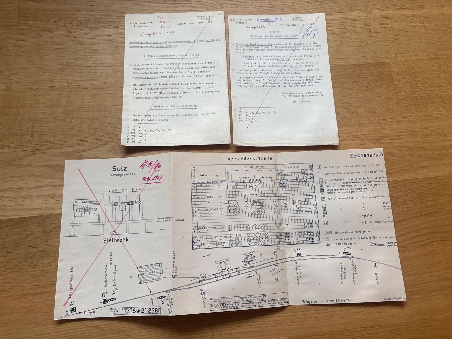 SBB/CFF/FFS Documenti: Sulz Unterlagen Sicherungsanlagen – Usato da Spiez venduto da Fridu99