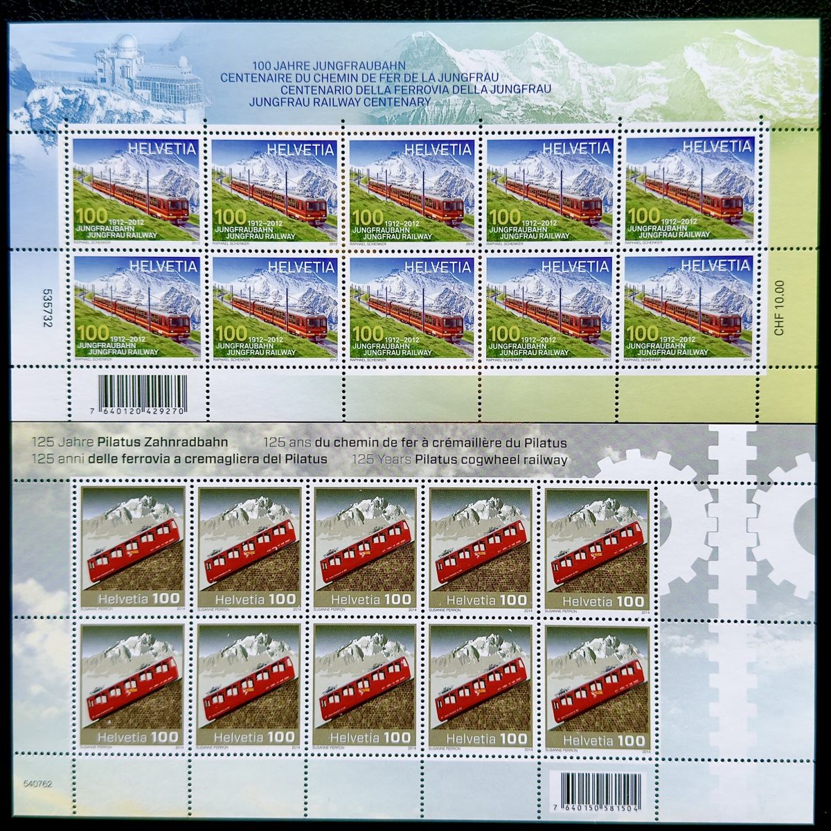 Alle Briefmarken: Frankatur CHF 100.- postfrische Markenbogen – Neu (gemäss Beschreibung) aus Glattbrugg von Artos67 3
