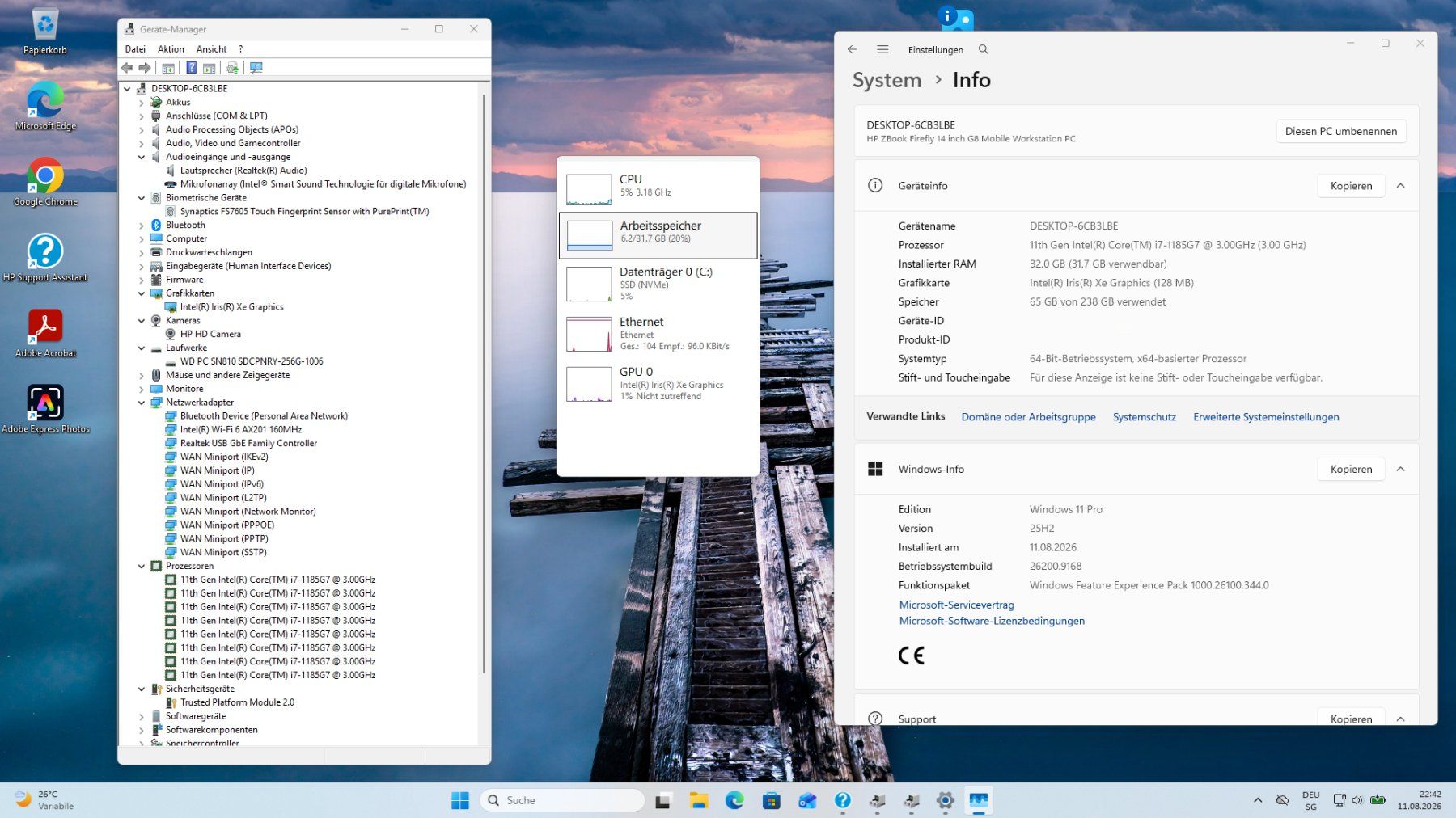Hewlett Packard Notebook: HP ZBook 14 G8 - Win 11 Pro – Usato da Spreitenbach venduto da PremiumNotebooks 7