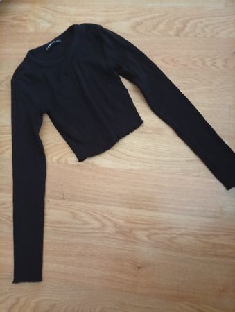 FB Sister Crop Pullover Schwarz Grösse XS 