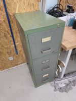 Aktenschrank Metall grün 3 Schubladen