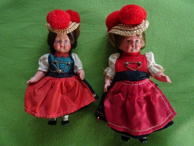 Bambole: Puppenstuben Schwarzwald-PÜPPCHEN 4 Stück – Usato da Berikon venduto da Splendida43 3
