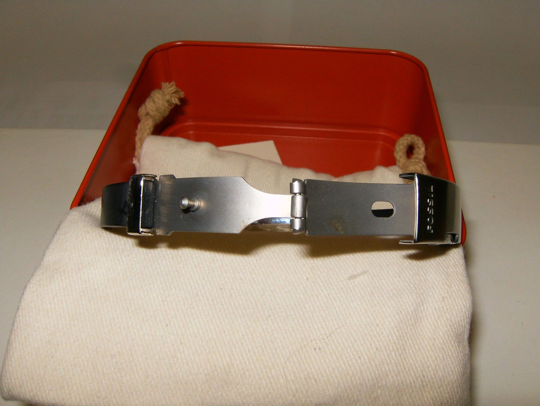 Bracciali & Braccialetti: Fossil Armband Kautschuck/Stahl OVP – Usato da Liesberg venduto da Mikado1965 4