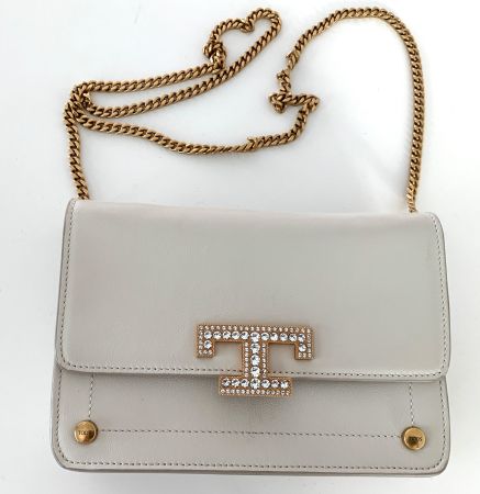 TOD’S Mini Umhänge - Hand- Gürteltasche - cremeweiss