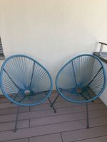 Outdoorstuhl Set Blau 2 Stk Guter Zustand