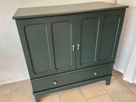 Meuble de rangement IKEA LOMMARP bleu-vert foncé, bon état
