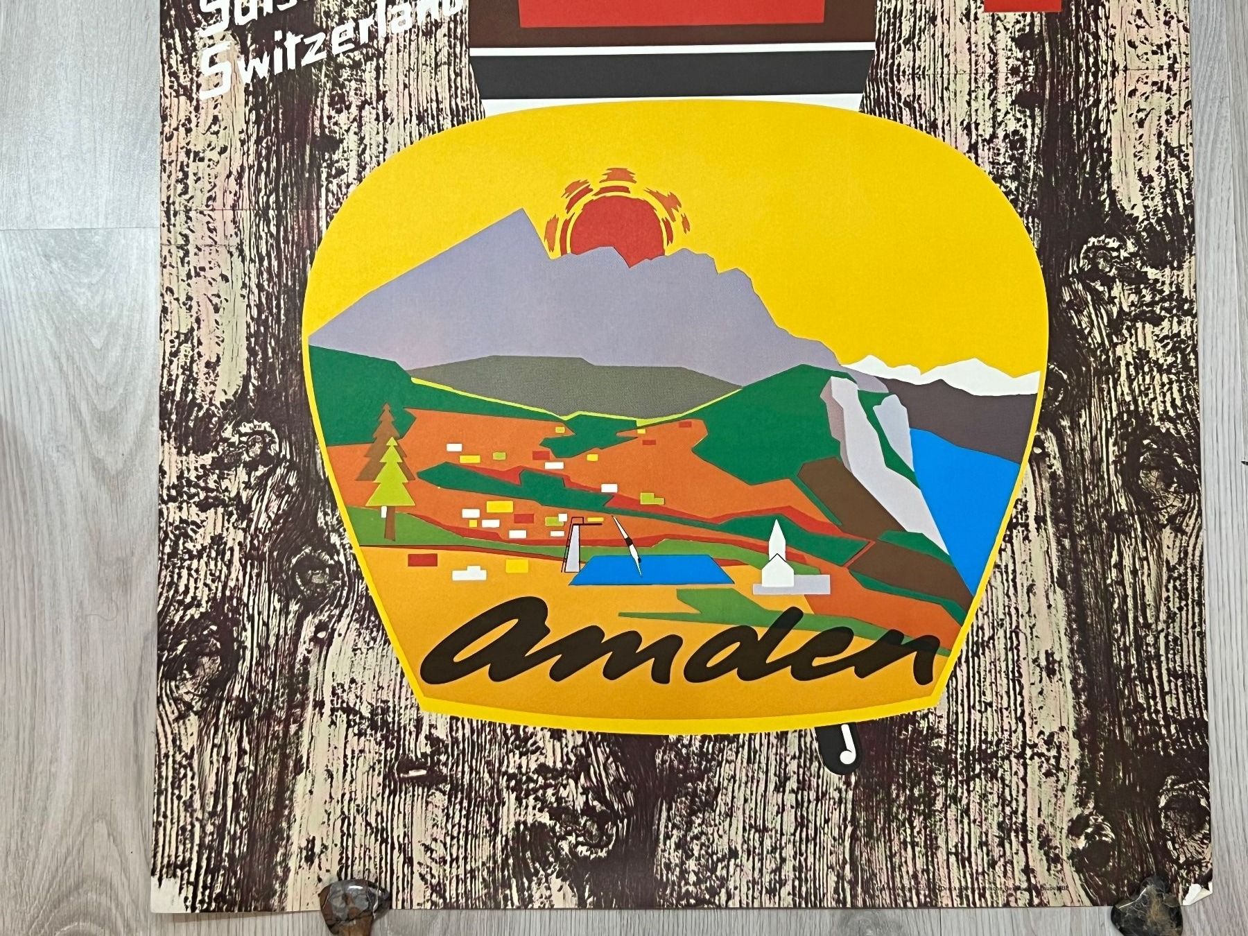 Poster & Bilder: Plakat original Amden von A. Erni 1970 – Gebraucht aus Vaduz von Unikate-Markt 1