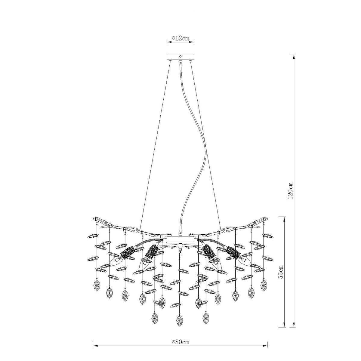 Lampadari & plafoniere: Pendelleuchte, Glaskristalle, 80 cm Ø – Nuovo (secondo la descrizione) da Kreuzlingen venduto da Smart-Light 5