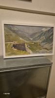 Gotthardpass Tremola Oel auf Leinwand von W. GNIRS 1961