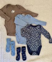 3x Langarm Bodys Gr. 80 mit passenden Socken