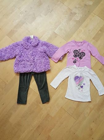 Faux-Fur Jacke mit 3teiligem Set