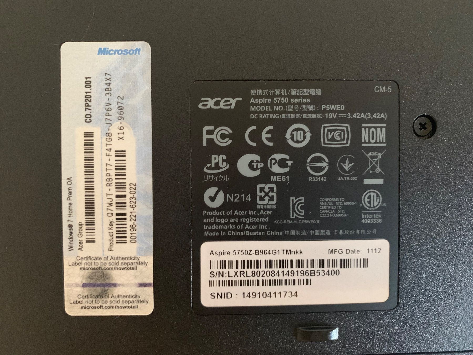Acer Notebook: Laptop acer ASPIRE – Nuovo (secondo la descrizione) da Zürich venduto da ThaliaL 6
