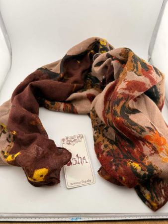 Usha Damen Schal, neuwertig,  Braun/Beige  🌸