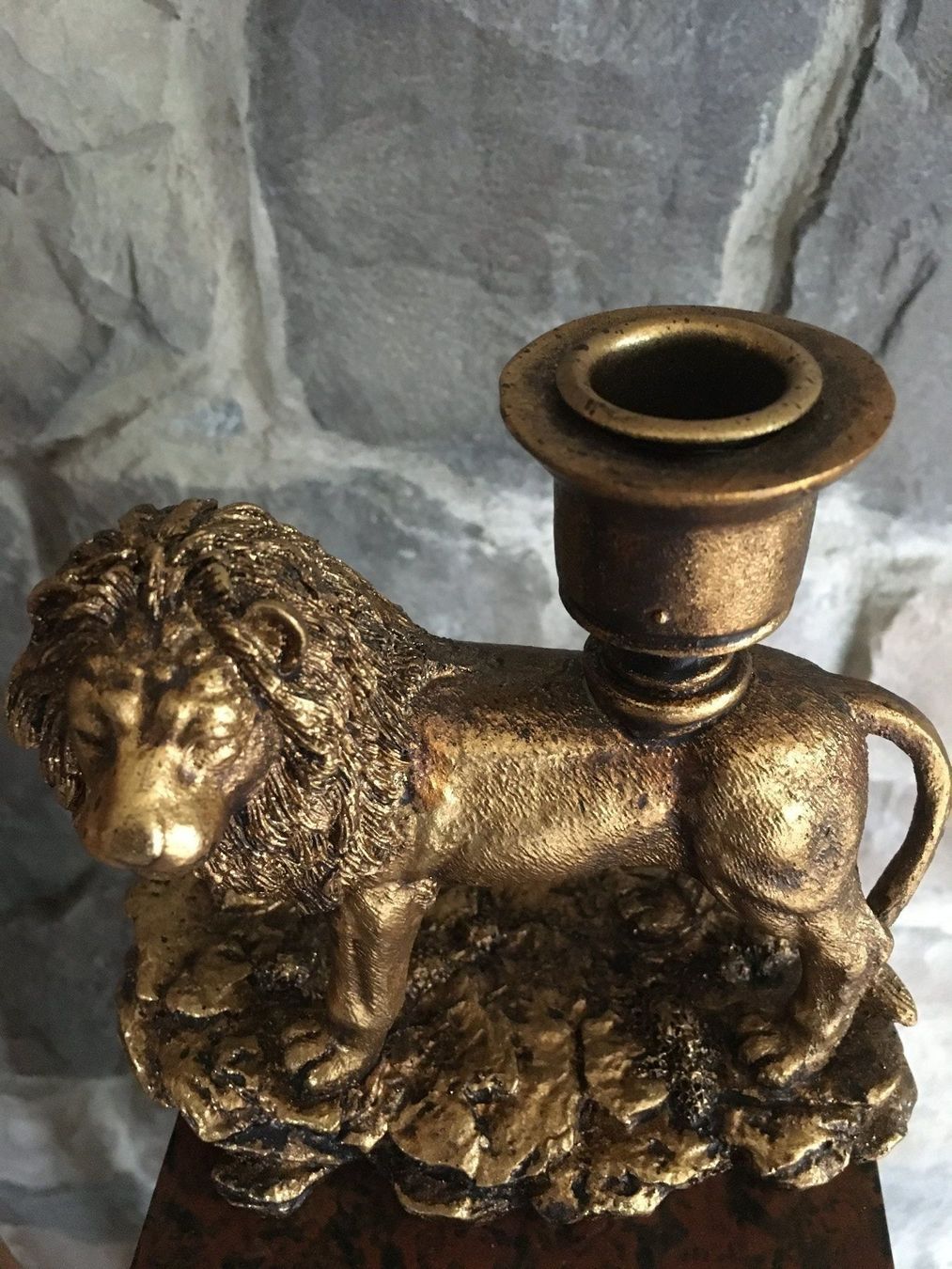 Portacandele: Kerzenständer Löwe in Gold Vintage/NEU – Nuovo e nell'imballaggio originale da Volketswil venduto da rubin74 2