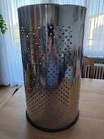 Wäschekorb gelocht Edelstahl silberfarben guter Zustand