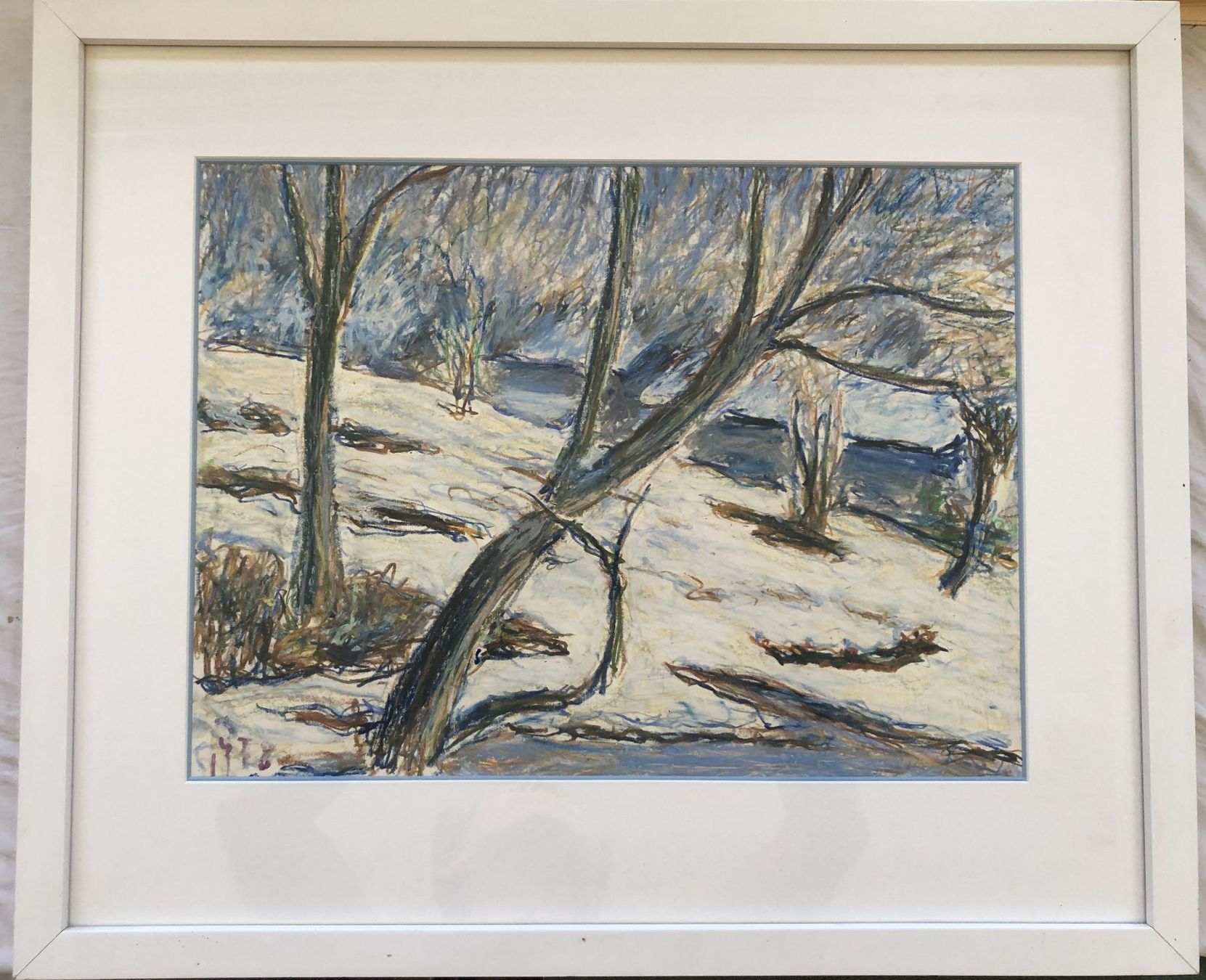 Tableaux: Gemälde - Mischtechnik - Expressionistische Winterlandschaft – D'occasion à Schaffhausen par durruti