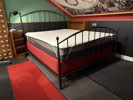 Boxspringbett Metall 150x200cm, Top Zustand!