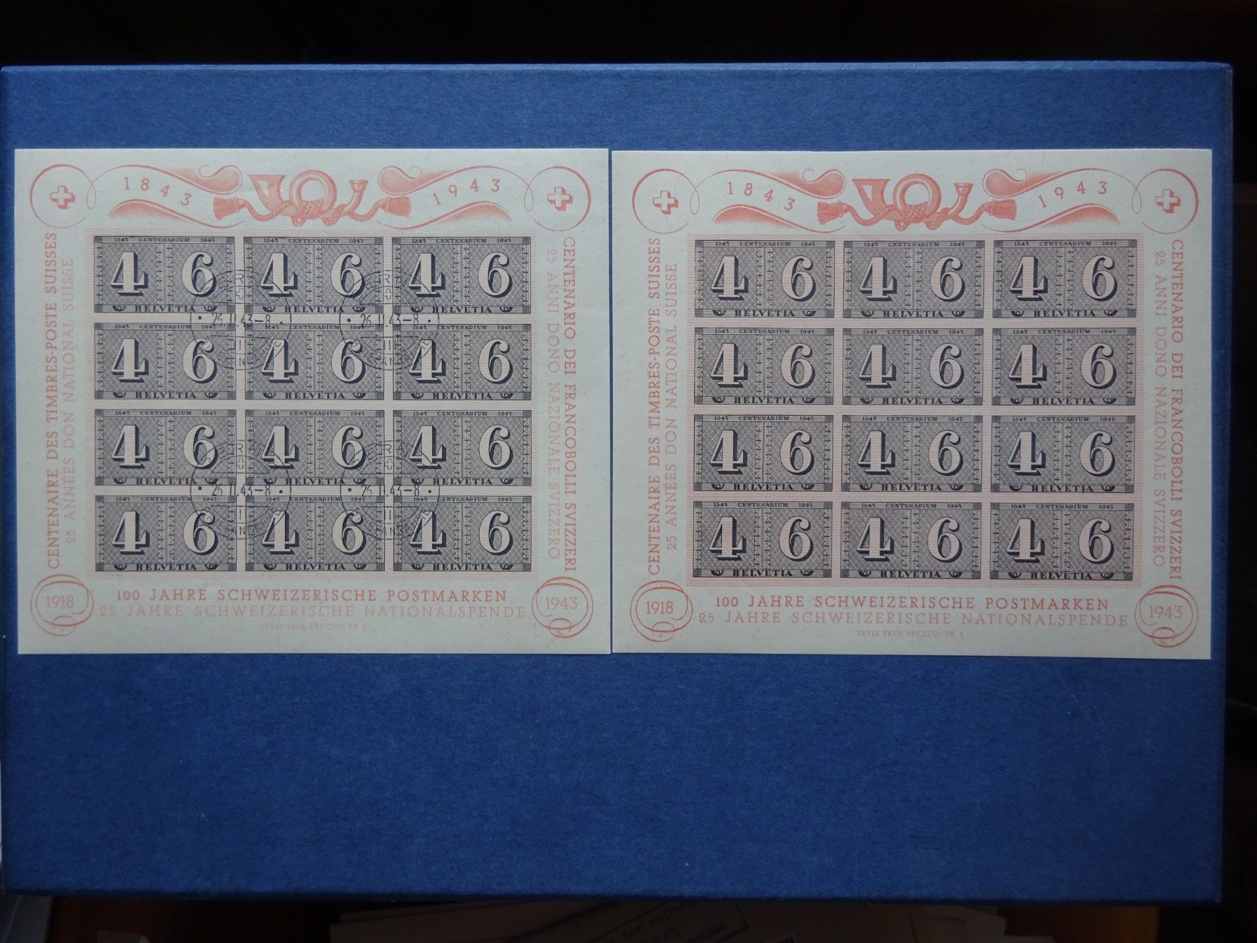 Tous les timbres: 1943 W15 Luxusblatt ET & postfrisch** – D'occasion à Appenzell-Steinegg par adi1975