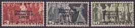 OMS Teilsatz SBK-Nr. 23-25 (Symbolische Darstellungen 1950)