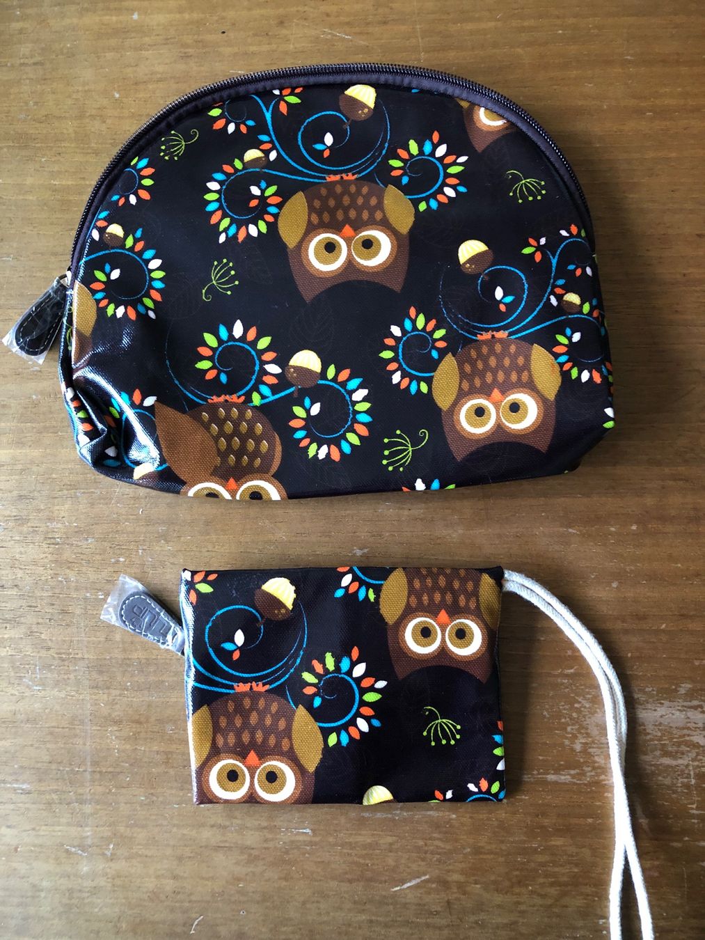 Sonstige Kleidung & Accessoires: 2 Eulen Kosmetiktaschen Set braun neuwertig – Gebraucht aus Zuchwil von Space08 1