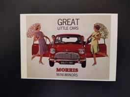 Postkarte Morris Mini- Minors- Great little Cars