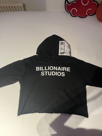 Billionaire Studios Black Number 9 Hoodie, Spring Style