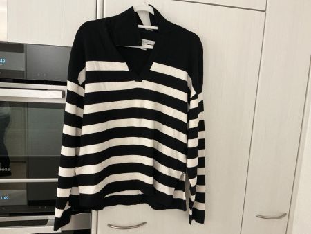 Misu Pullover, gestreift, schwarz/weiss, Grösse M Top!