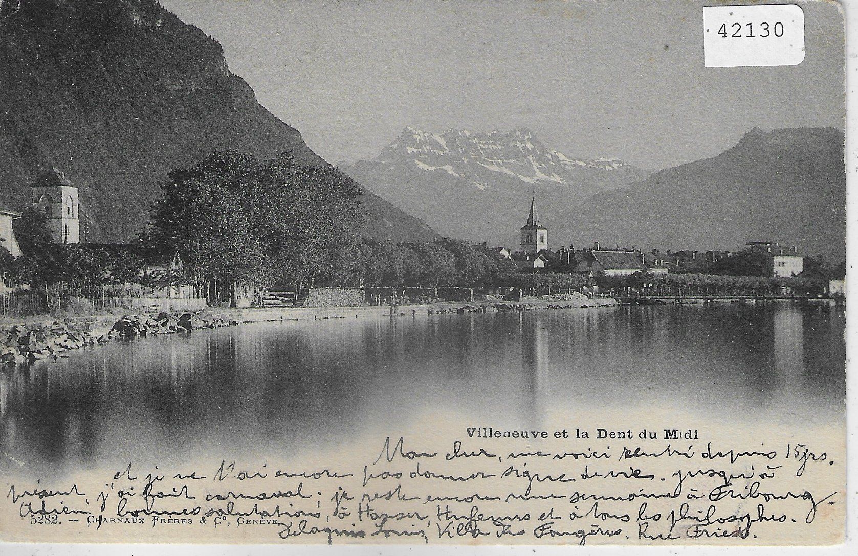 Ansichtskarten: Villeneuve et la Dent du Midi – Gebraucht aus Ettingen von Kartenplanet