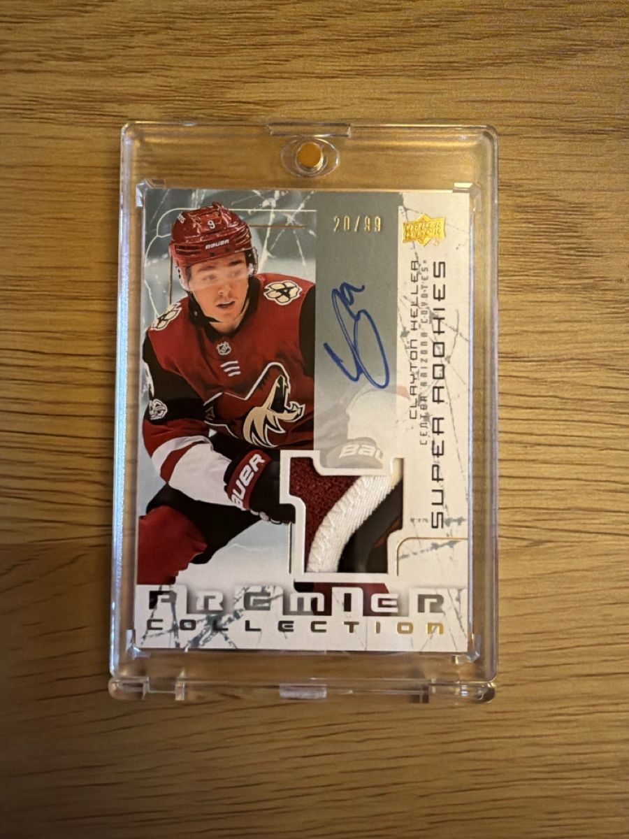 NHL Carte collezionabili: Clayton Keller 20/99 Signed Super Rookies Patch Card 2018 – Nuovo (secondo la descrizione) da St. Stephan venduto da MinoPP