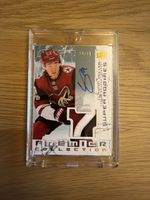 Clayton Keller 20/99 Signed Super Rookies Patch Card 2018