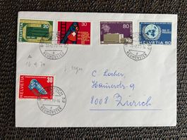 1 enveloppe avec timbre 1970