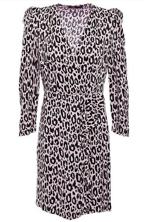 MAJE pink leopard summer dress