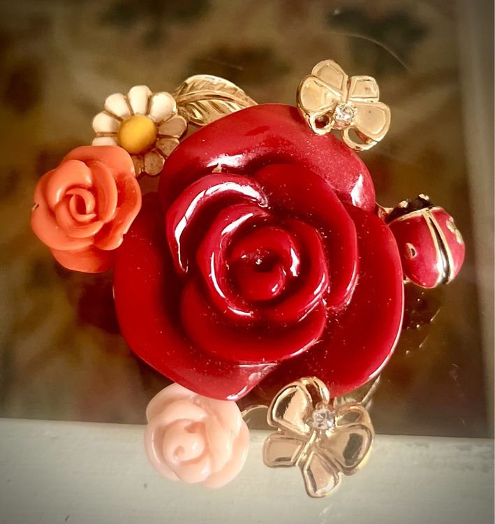 Spilla Floreale A Forma Di Rosa Rossa | Disponibile! | Warren Asher - Foto 9