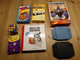 6 Spiel Zaubertricks, Rummy, Schiffe versenken, Kofferpacken