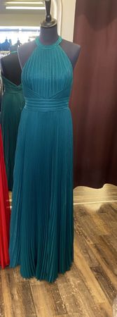 Abendkleid lang smaragdgrün gefaltet Grösse 36 NEU