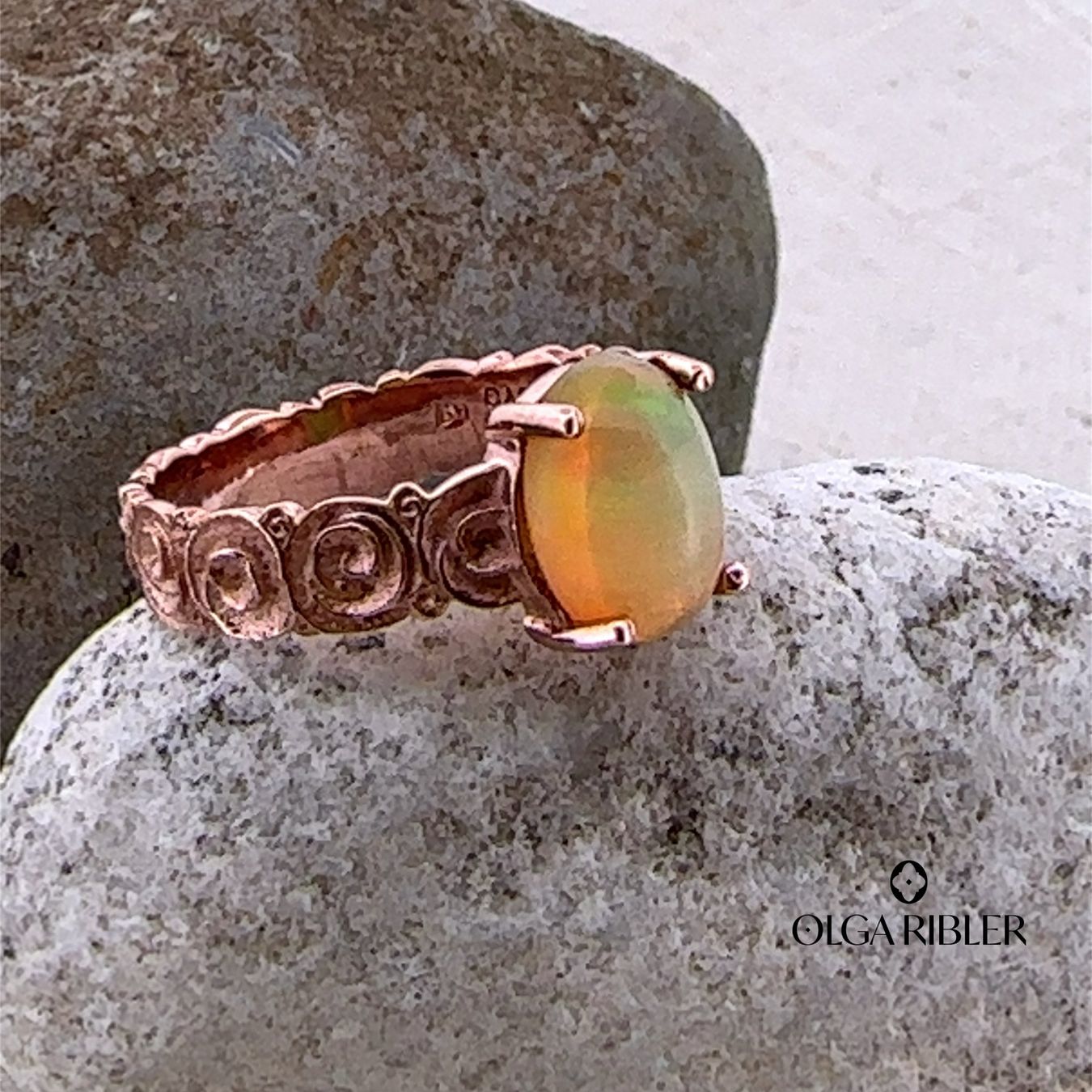Olga Ribler Anelli: Unikate Silber Ring 925 mit Opale Grösse 56 – Nuovo (secondo la descrizione) da Luzern venduto da Schmuckoutlet 4