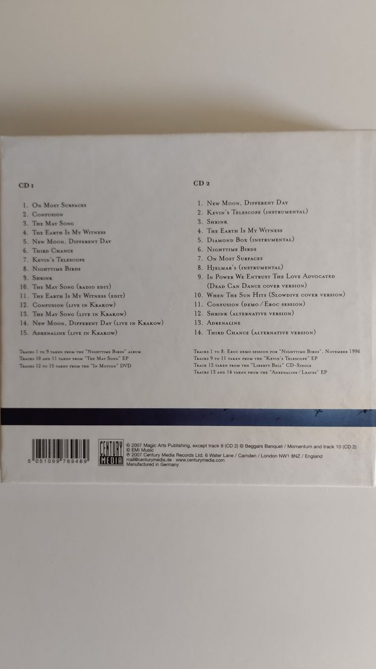CDs: THE GATHERING 2-CD DIGIBOOK NIGHTTIME BIRDS – Gebraucht aus Basel von Bal-Sagoth 1