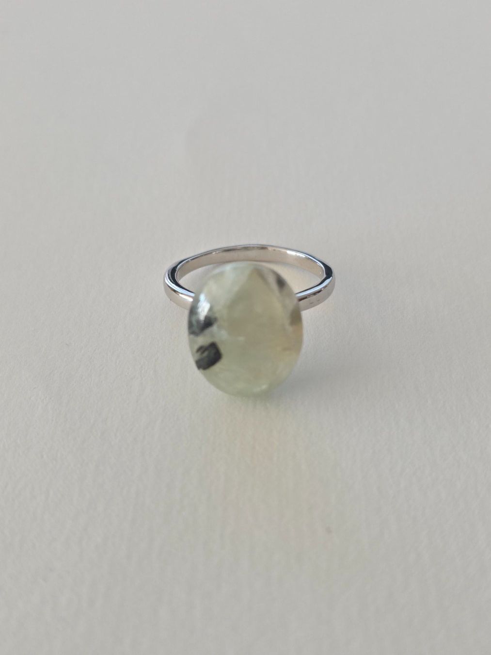 Anelli: Eleganter Prehnit Silberring 925 - NEU – Nuovo e nell'imballaggio originale da Uetikon am See venduto da Coralreef 3
